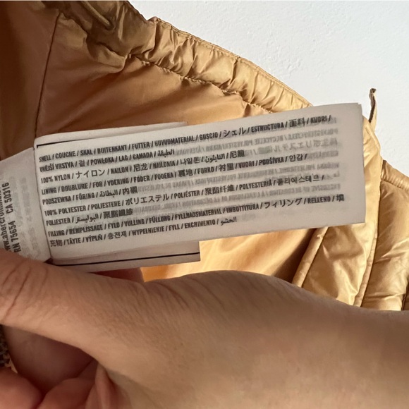 Abercrombie & Fitch Oversized Utility Puffer Jacket Light Brown - Picture 13 of 15